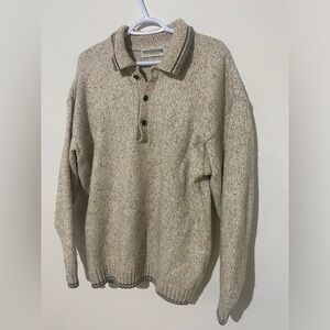 Vintage Beige Grandpa Sweater